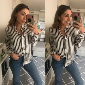 Tops - Black & White striped top Tops - Black & White striped top